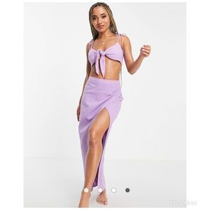 NWOT ASOS Lilac Resort Beachwear Set